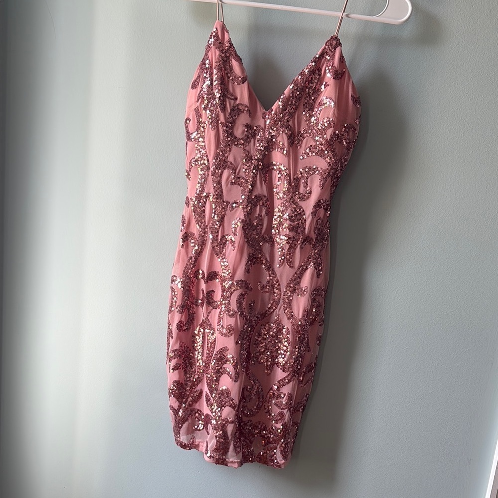 Homecoming Pink Sequin Dress